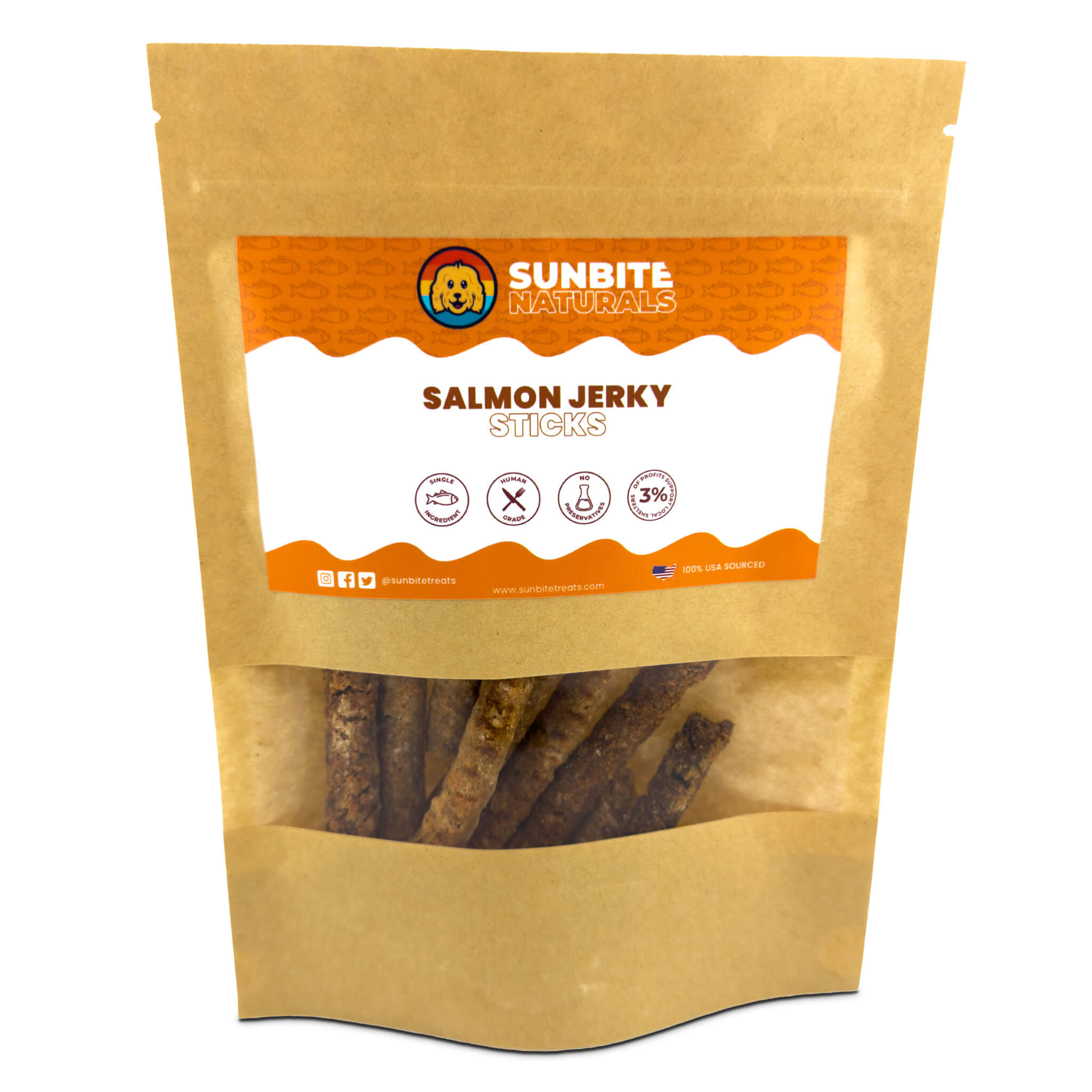 Dehydrated Salmon Jerky Sticks